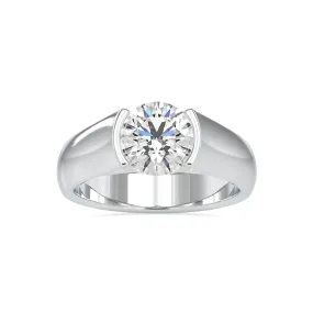 0.50cts. Solitaire Platinum Engagement Ring JL PT 0184-A
