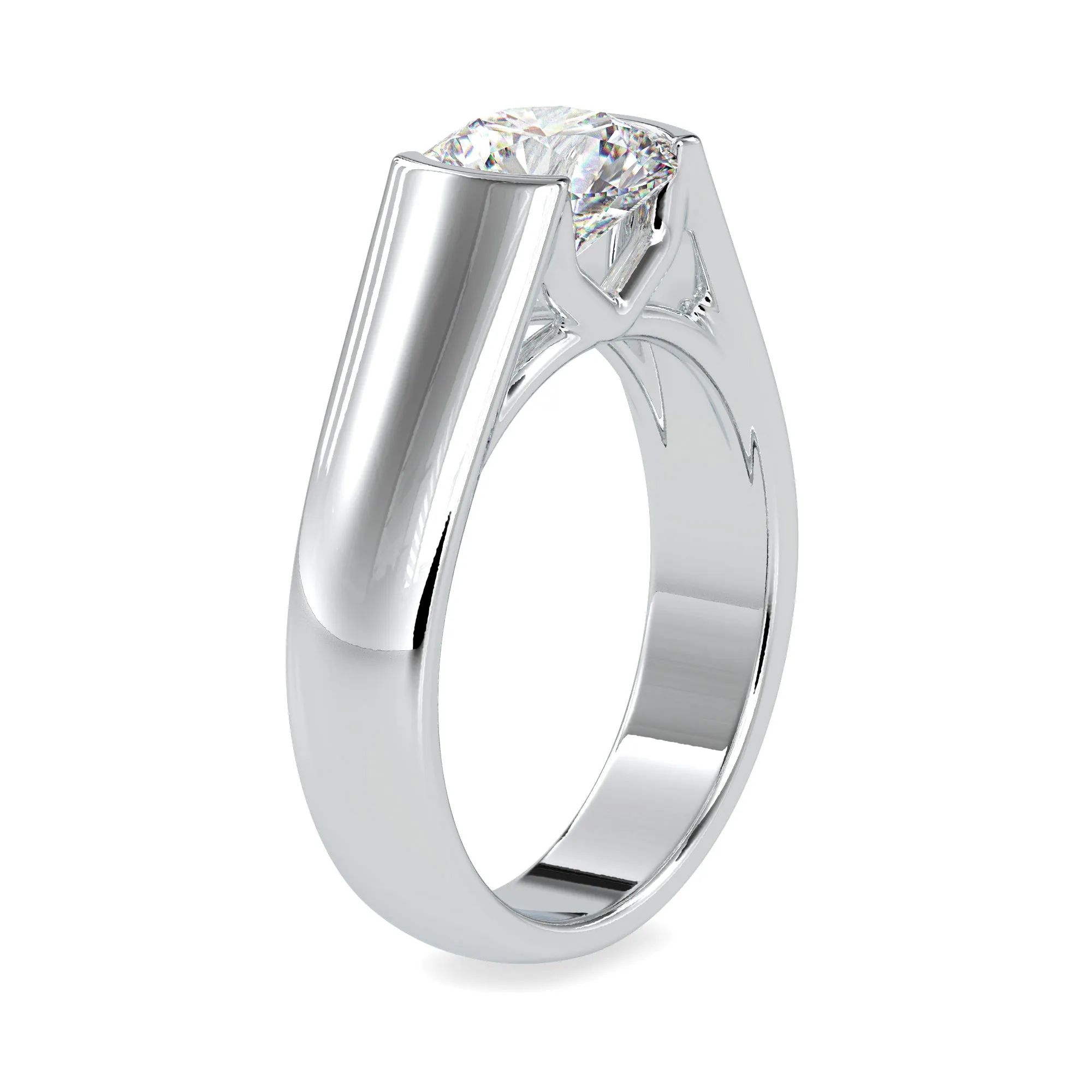 0.50cts. Solitaire Platinum Engagement Ring JL PT 0184-A
