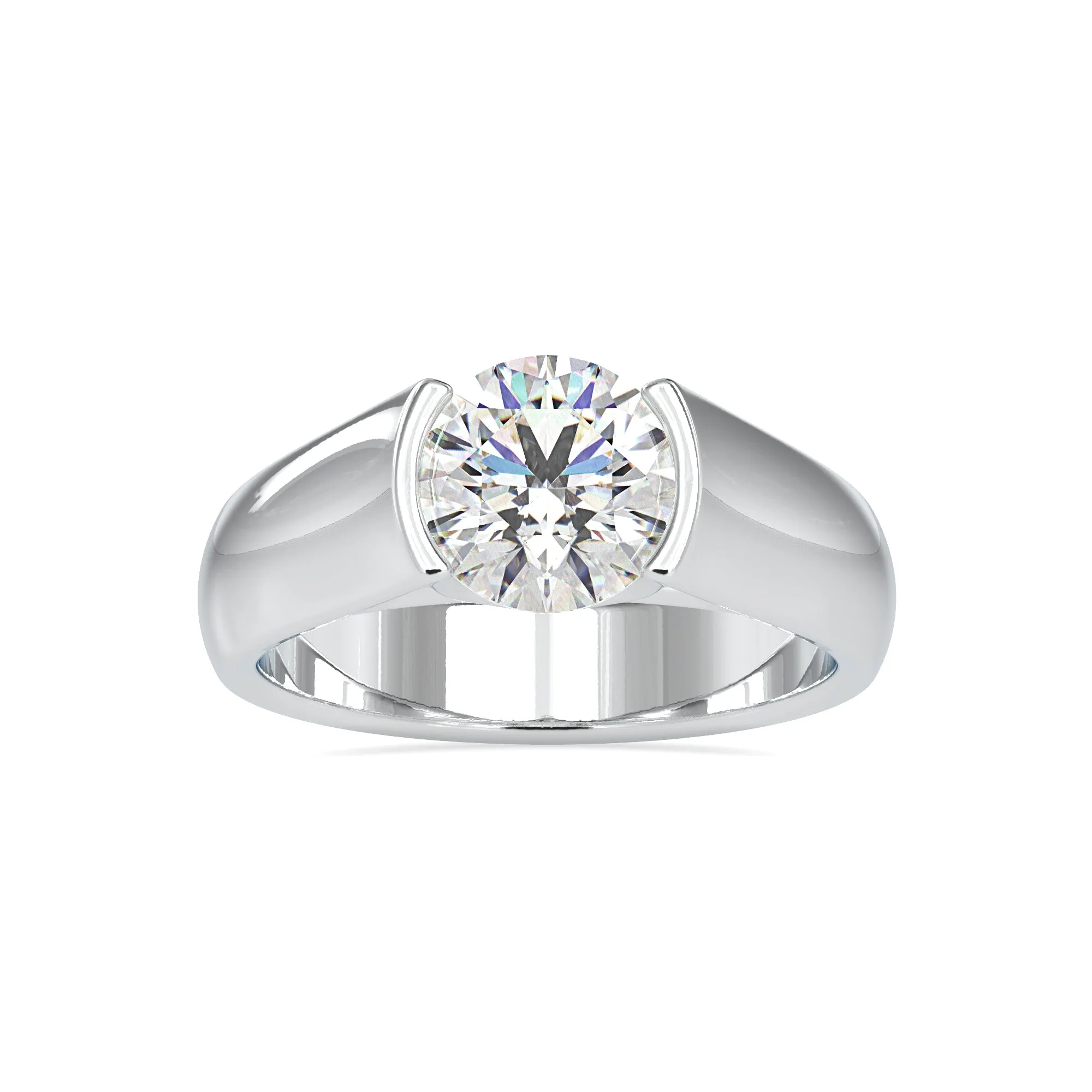 0.50cts. Solitaire Platinum Engagement Ring JL PT 0184-A