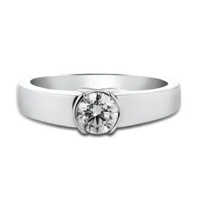 1-Carat Lab Grown Solitaire Platinum Men's Ring with JL PT LG G 559-B