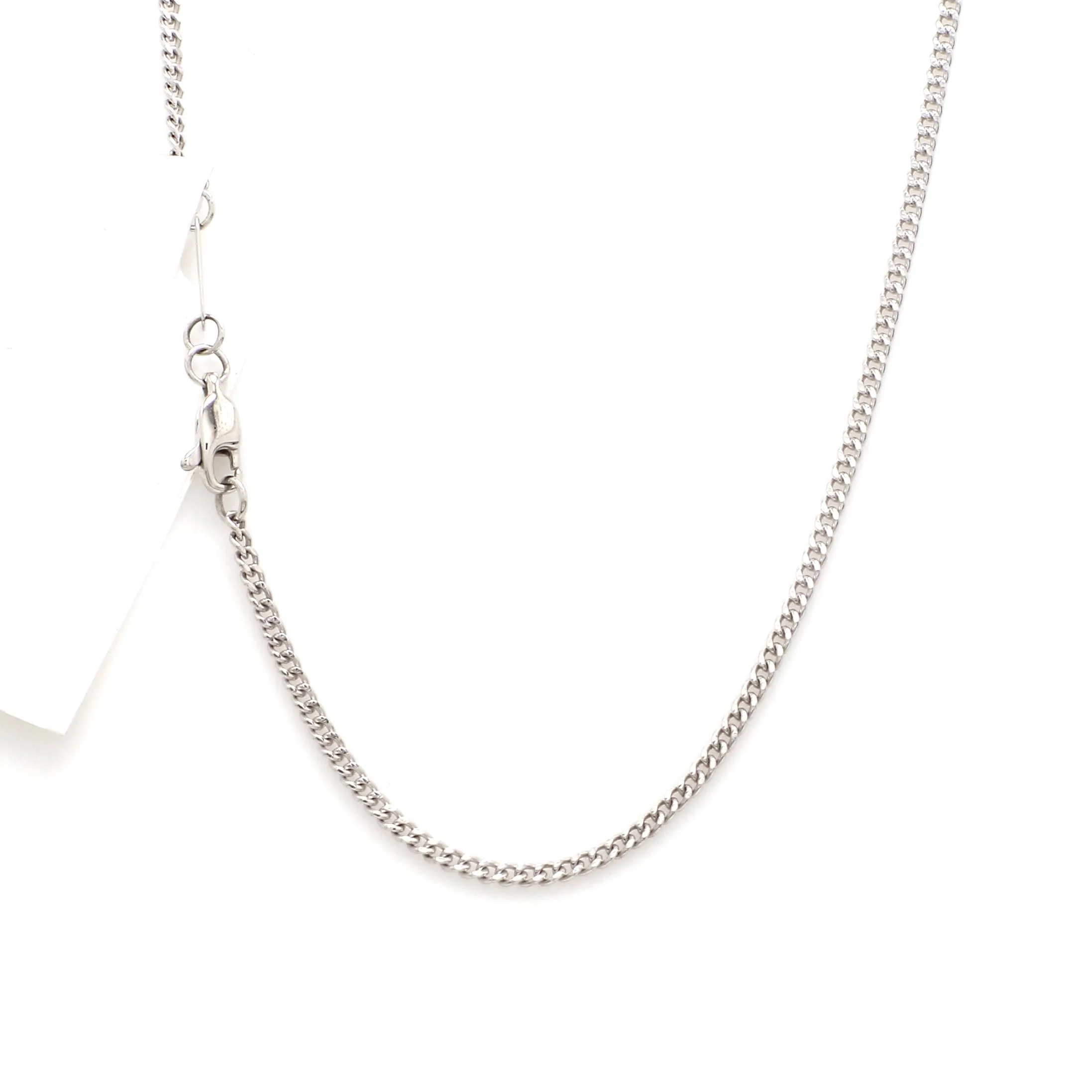 1.8mm Platinum Curb Chain Uni-sex JL PT CH 982