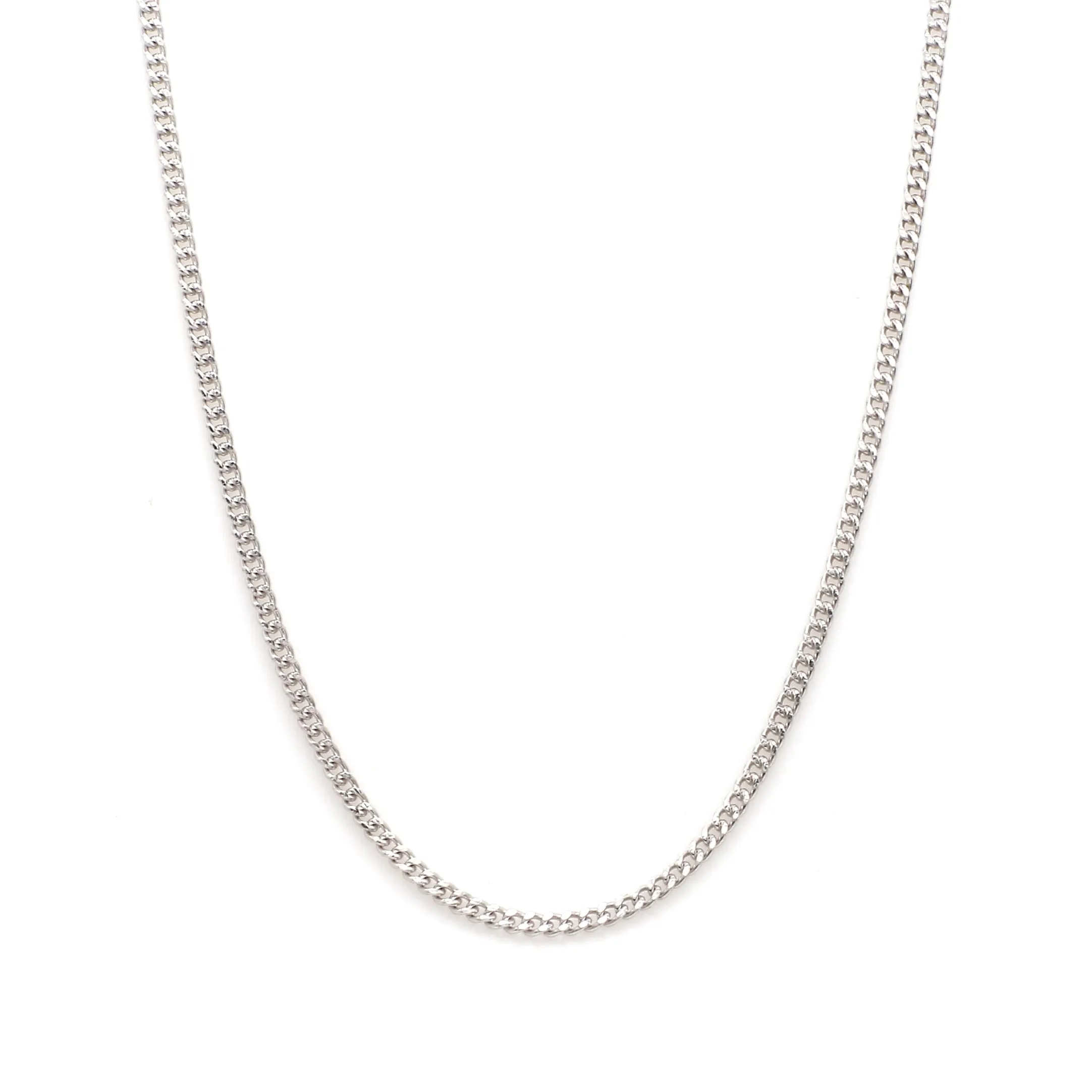 1.8mm Platinum Curb Chain Uni-sex JL PT CH 982