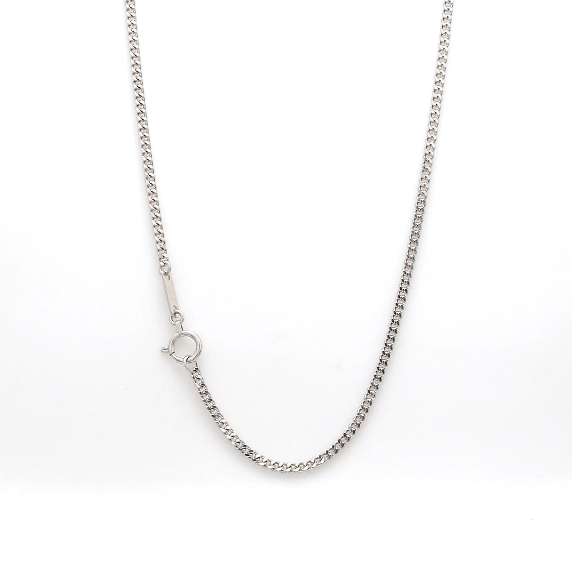 1.8mm Platinum Curb Chain Uni-sex JL PT CH 982