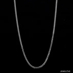 1.8mm Platinum Curb Chain Uni-sex JL PT CH 982