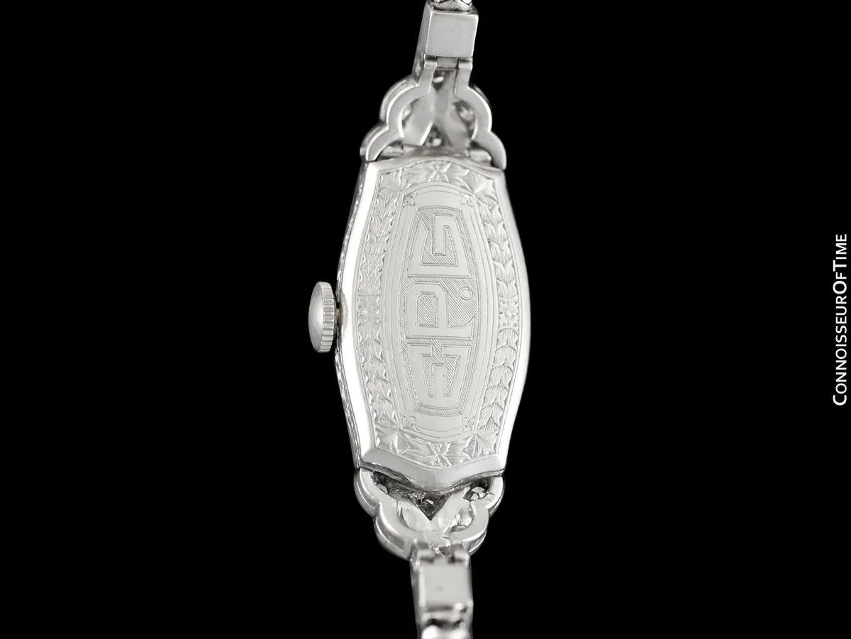 1920's Audemars Piguet Rare & Exquisite Art Deco Ladies Watch - Platinum, Diamonds & Sapphires
