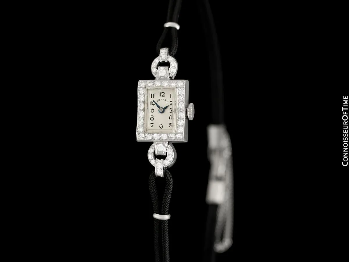 1940's Tiffany & Co. Ladies Vintage Watch - Platinum & Diamonds