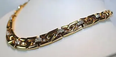 1970s 1.50 Carat Diamond Link Statement Necklace in 18K Yellow Gold & Platinum - $30K VALUE