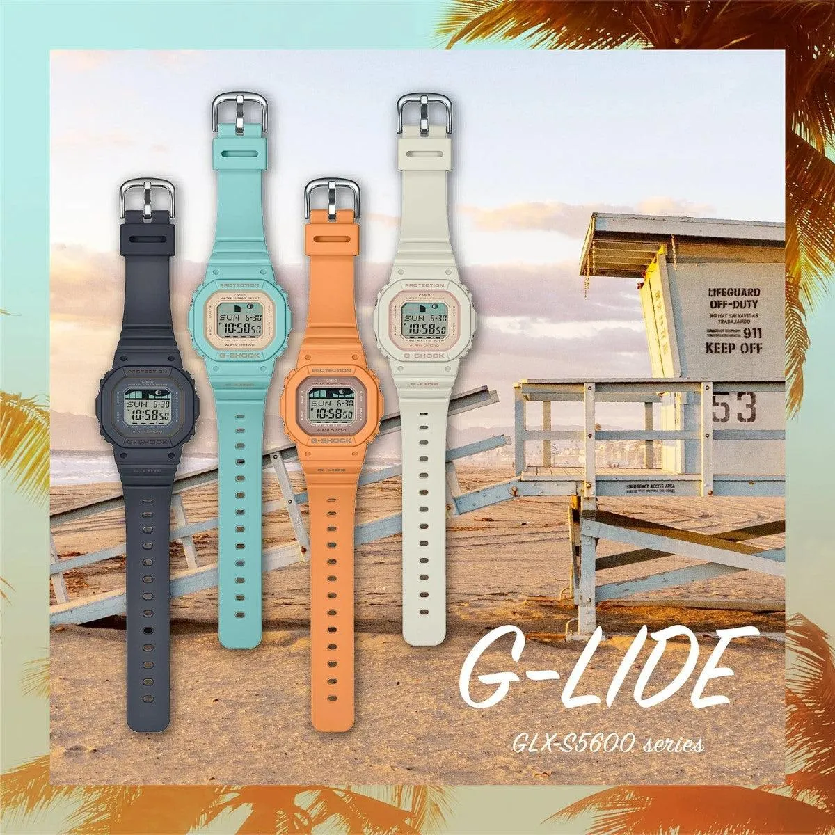 5600 Series - Turquoise - G-Lide Watch - GLXS5600-3D