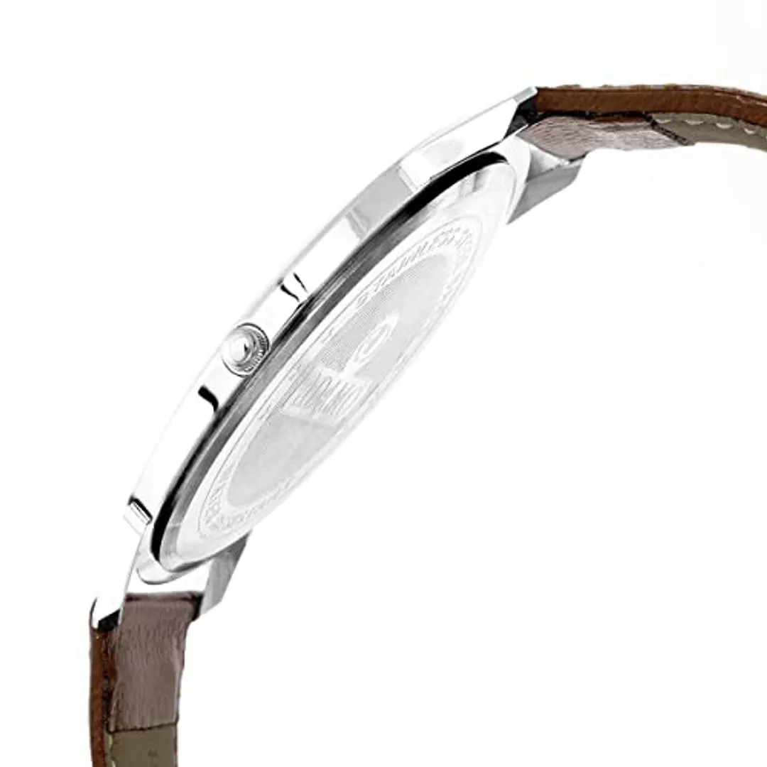 ADAMO Slim White Dial Men's  Boy's Watch AD64BR01 Product-7059378