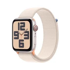 Apple Watch SE (2nd Gen) [GPS   Cellular 44mm] Smartwatch with Starlight Aluminum Case with Starlight Sport Loop Fitness & Sleep Tracker, Crash Detection, Heart Rate Monitor, Carbon Neutral
