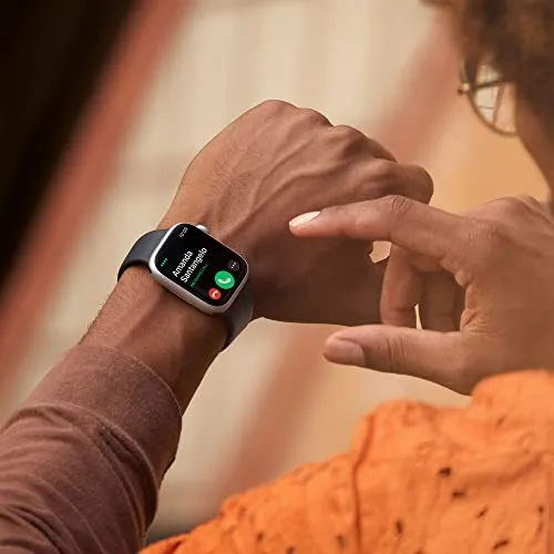 Apple Watch Series 8 [GPS   Cellular 41mm] Smart Watch w/Graphite Stainless Steel Case w/Midnight Sport Band-M/L. Fitness Tracker, Blood Oxygen & ECG Apps, Always-On Retina Display, Water Resistant