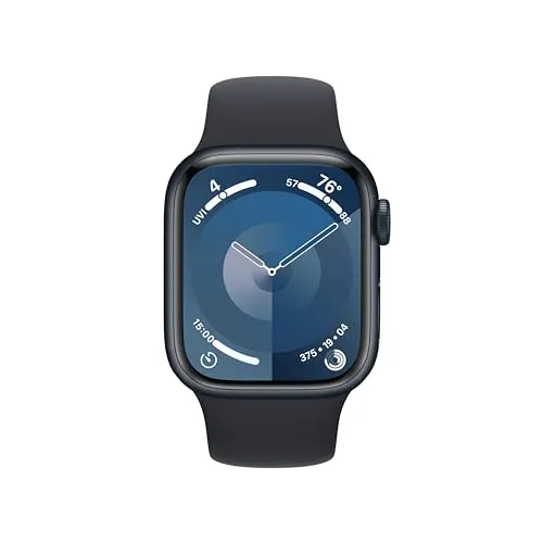 Apple Watch Series 9 GPS 41mm Midnight Aluminum Case with Midnight Sport Band - M/L