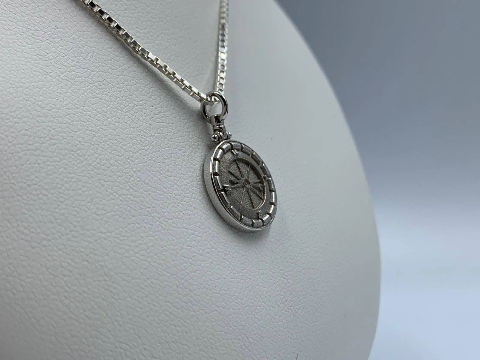 Atlas Compass Pendant *10k/14k/18k White, Yellow, Rose Green Gold, Gold Plated & Silver* Ship Navigation Direction Boat North Necklace Charm
