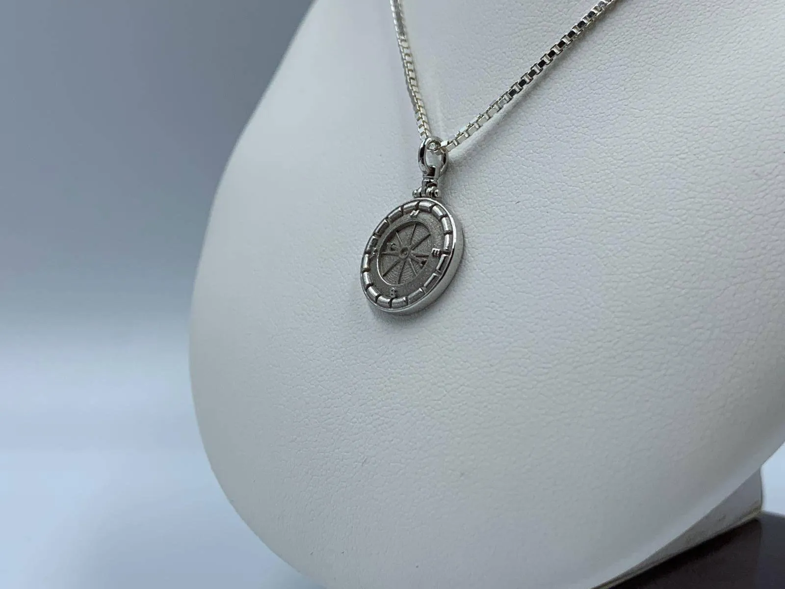 Atlas Compass Pendant *10k/14k/18k White, Yellow, Rose Green Gold, Gold Plated & Silver* Ship Navigation Direction Boat North Necklace Charm