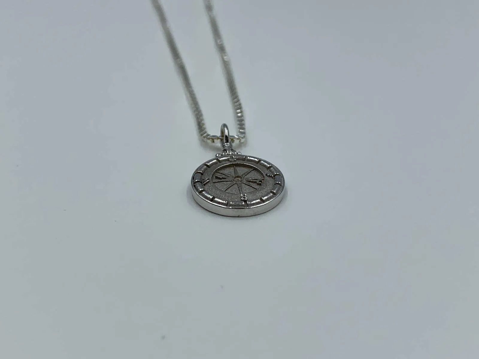 Atlas Compass Pendant *10k/14k/18k White, Yellow, Rose Green Gold, Gold Plated & Silver* Ship Navigation Direction Boat North Necklace Charm