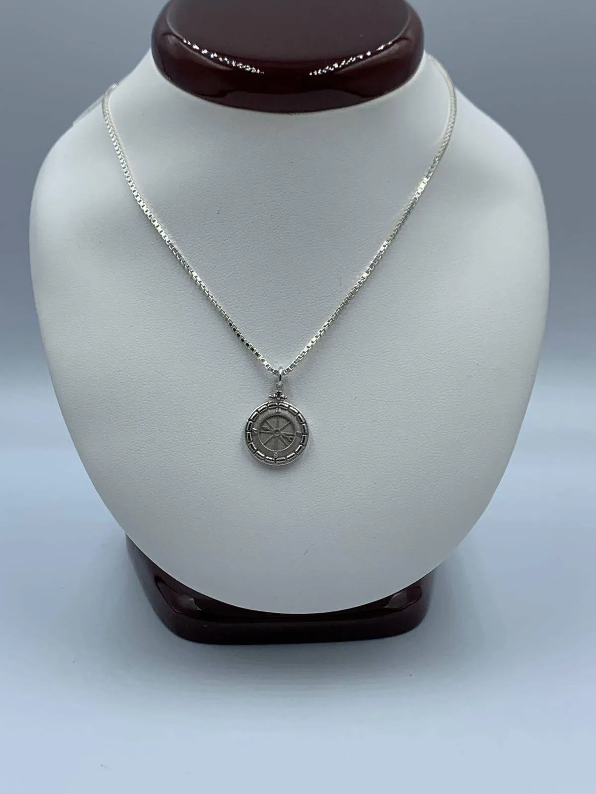 Atlas Compass Pendant *10k/14k/18k White, Yellow, Rose Green Gold, Gold Plated & Silver* Ship Navigation Direction Boat North Necklace Charm
