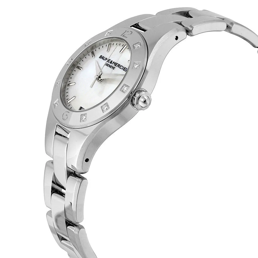 Baume and Mercier Linea Mother of Pearl Diamond Ladies Watch 10071