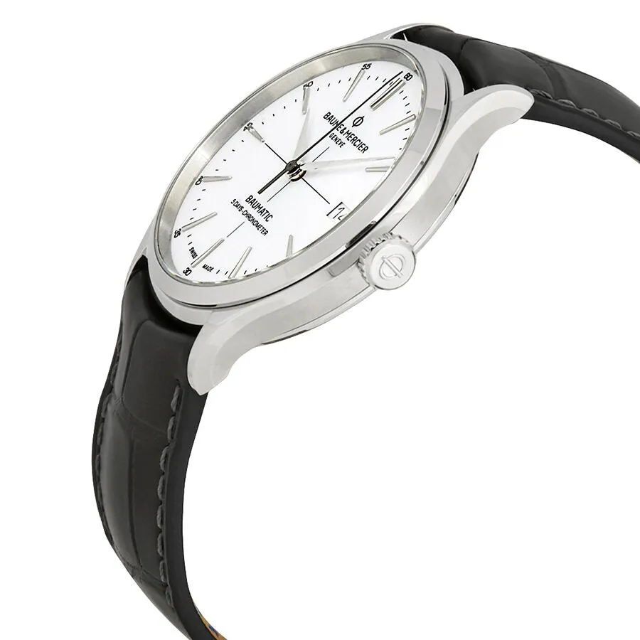 Baume et Mercier Clifton Baumatic 5 Day Chronometer Automatic White Dial Men's Watch 10436