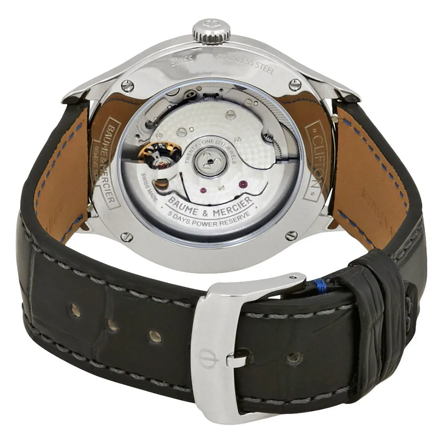 Baume et Mercier Clifton Baumatic 5 Day Chronometer Automatic White Dial Men's Watch 10436