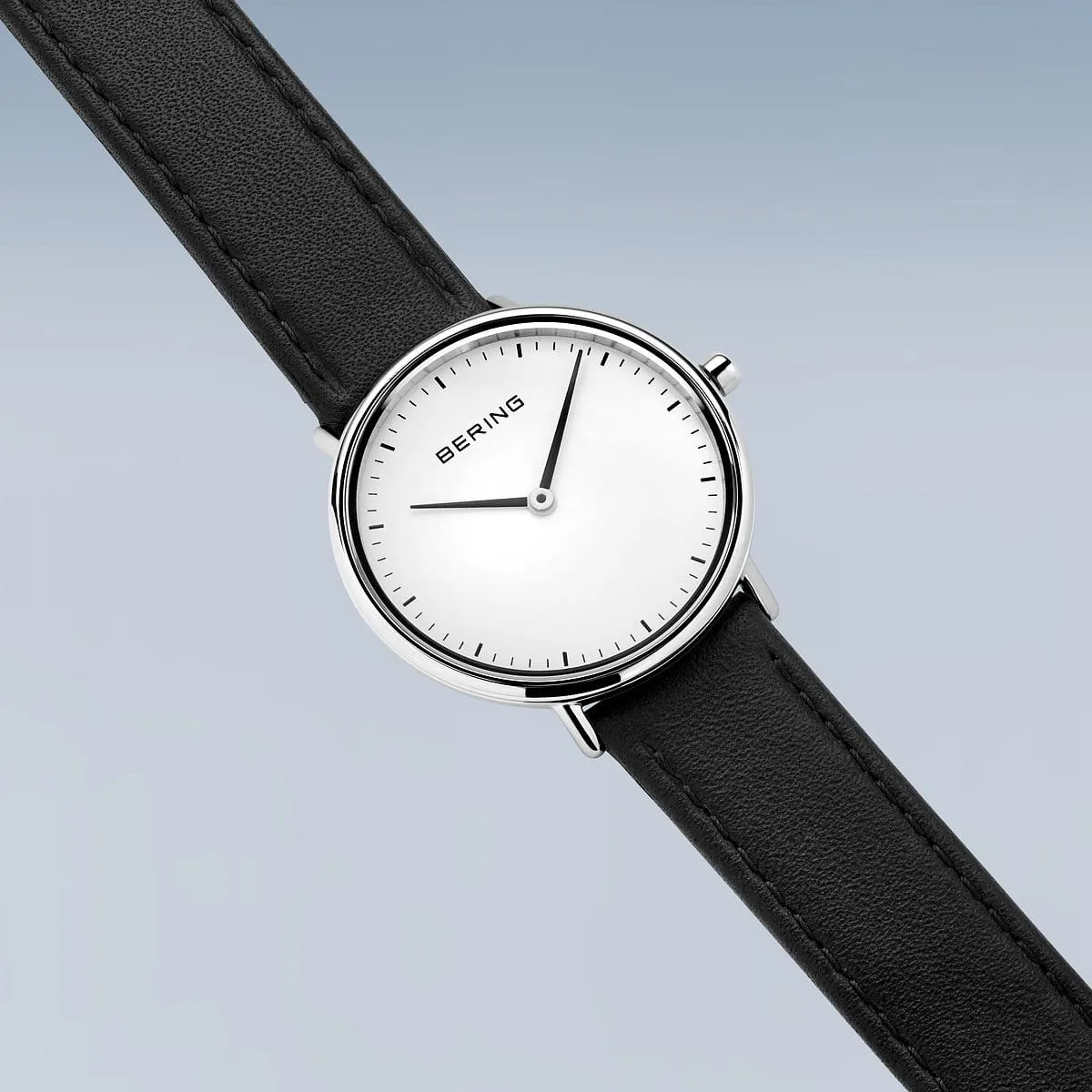 Bering Slim Classic Ladies Black Strap Watch