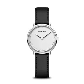 Bering Slim Classic Ladies Black Strap Watch