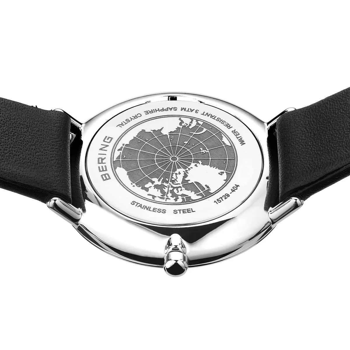 Bering Slim Classic Ladies Black Strap Watch