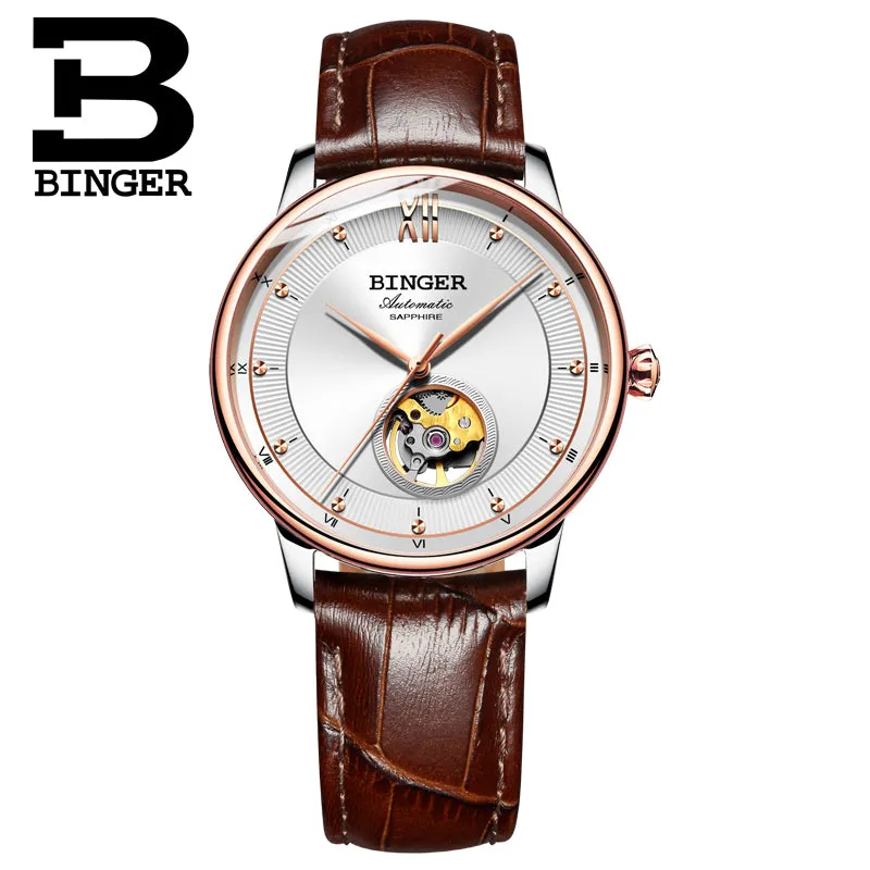 Binger Swiss Ultra thin Super Luxury Tourbillon Women Watch B 1108