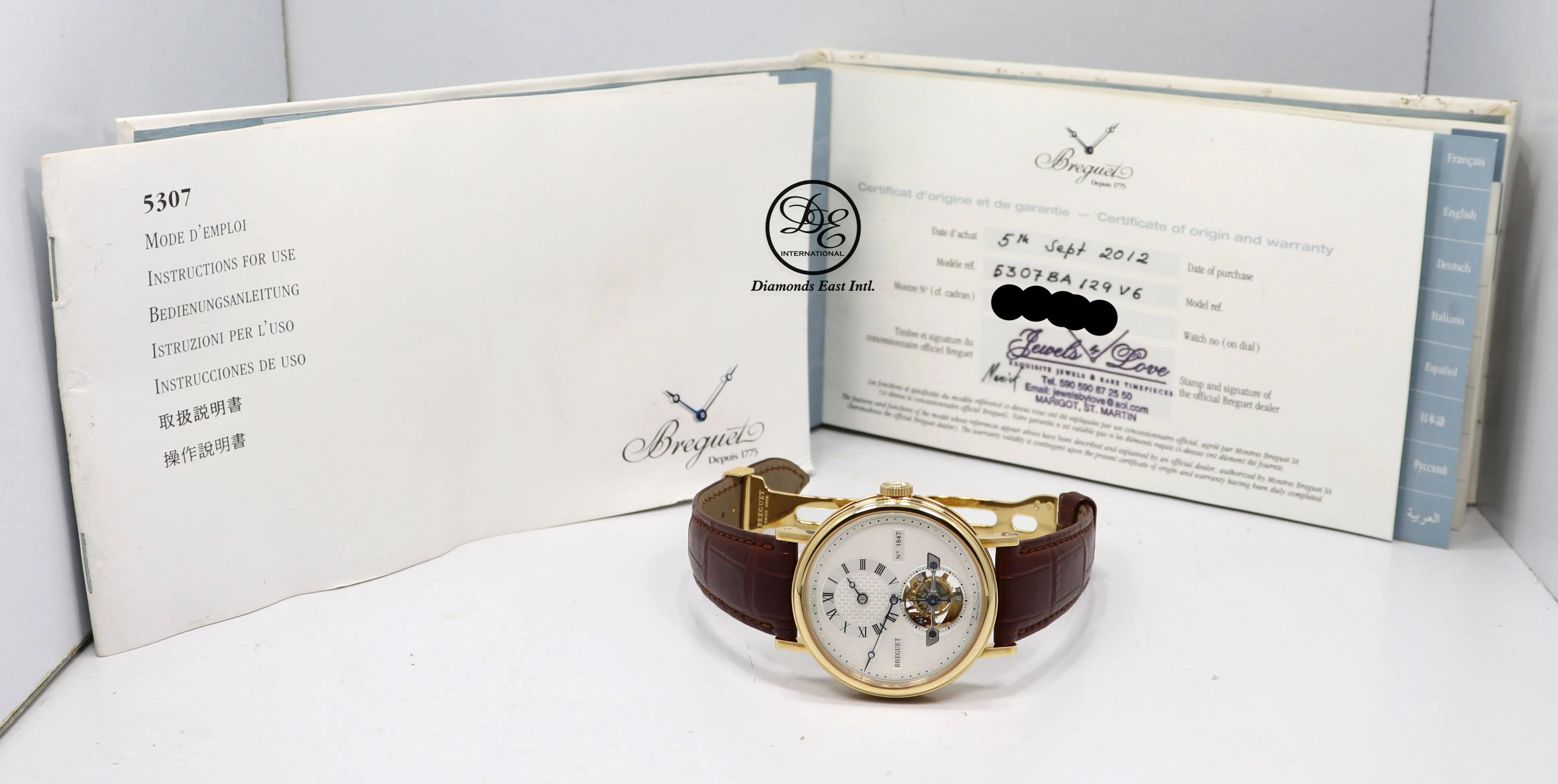 Breguet Regulator Tourbillon Automatic 5307ba/12/9v6 18K Yellow Gold 31337 *NEW*