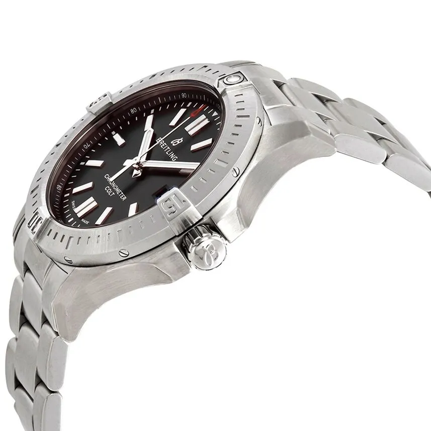 Breitling Chronomat Colt Automatic Chronometer Black Dial Men's 44 mm Watch A17388101B1A1