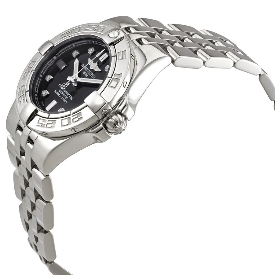 Breitling Galactic 30 Black Diamond Dial Ladies Watch A71340L2-BA14SS A71340L2-BA14 368A