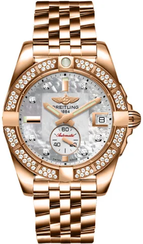 Breitling Galactic 36 Automatic Diamond White Mother of Pearl Dial Ladies Watch H3733053/A725-376H