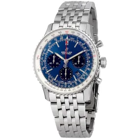 Breitling Navitimer 1 Chronograph Automatic Chronometer Blue Dial Men's Watch AB0121211C1A1