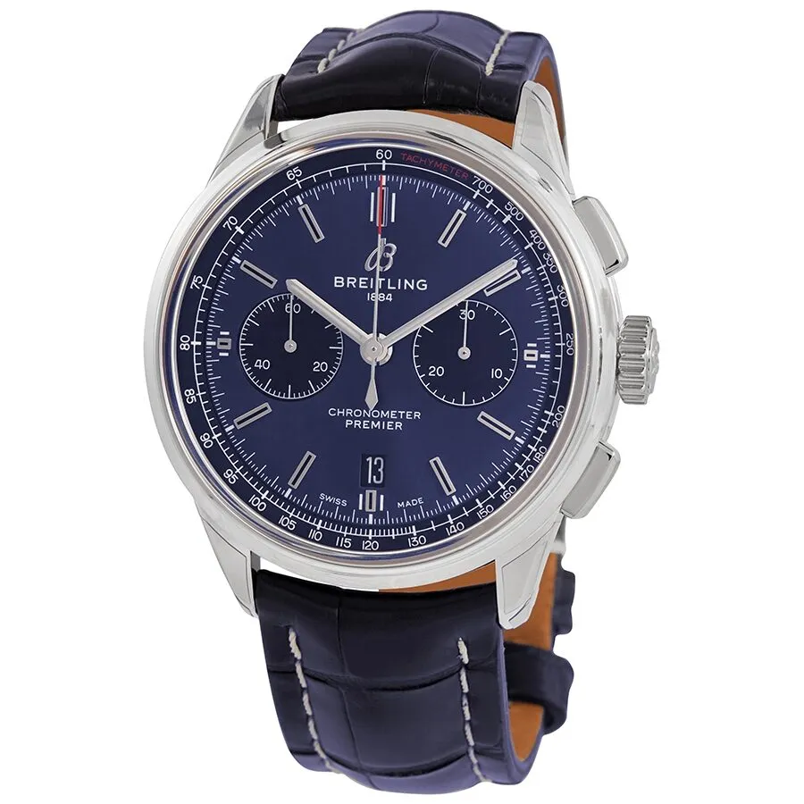 Breitling Premier B01 Chronograph Automatic Chronometer Blue Dial Men's Watch AB0118221C1P1