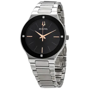 Bulova Millennia Quartz Black Dial Men's Watch 96E117