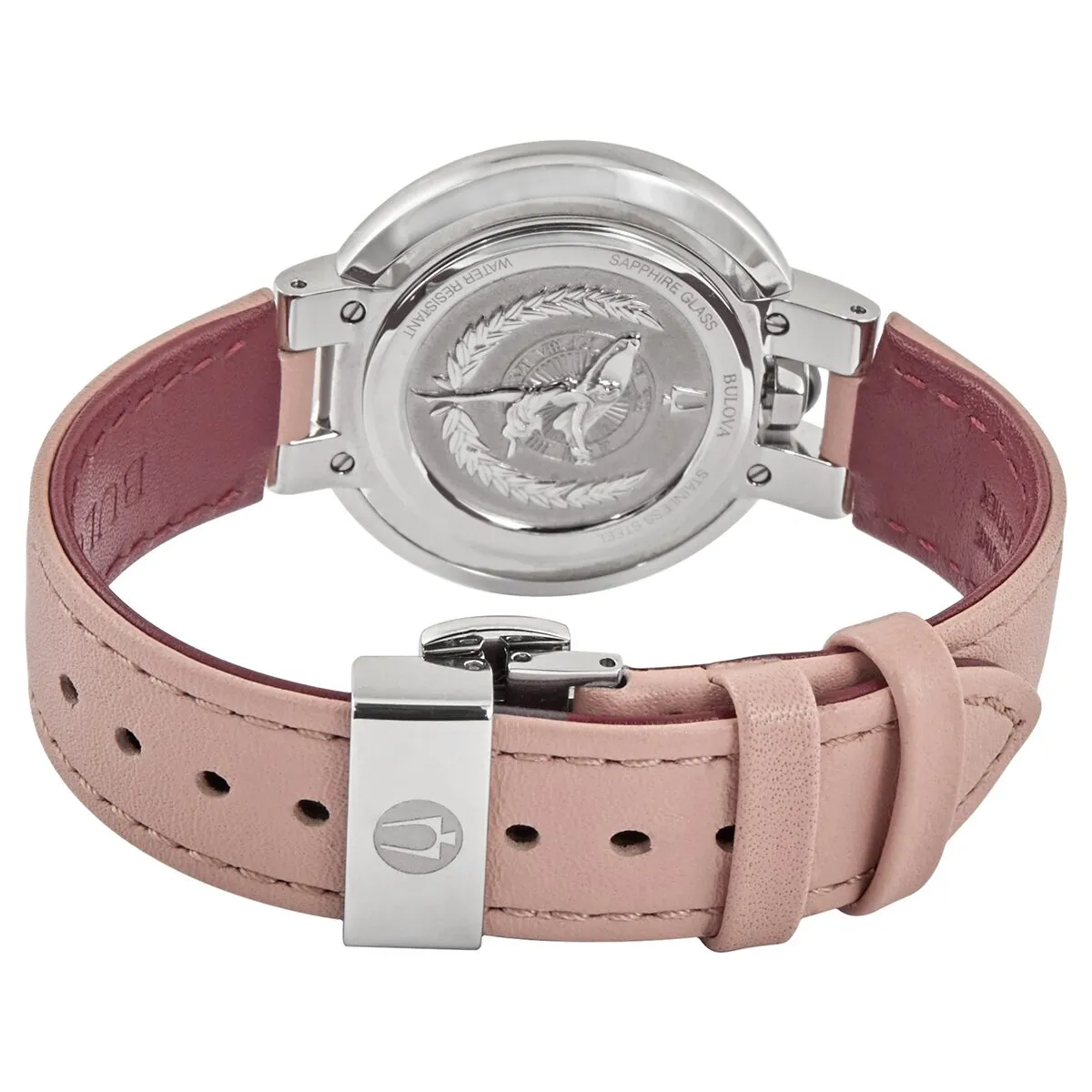 Bulova Rubaiyat Quartz White Mother of Pearl Dial Ladies Watch 96P197