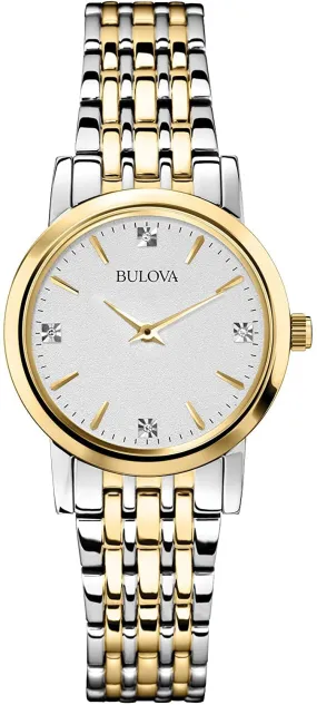 Bulova Two-Tone Diamond Dial Quartz Watch