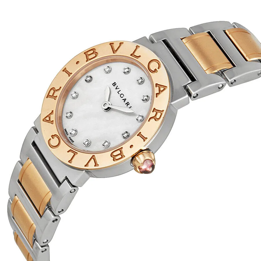 Bvlgari Bvlgari  Mother of Pearl Dial 18kt Rose Gold Stainless Steel Ladies Watch BBL26WSPG-12 BBL26WSPG/12