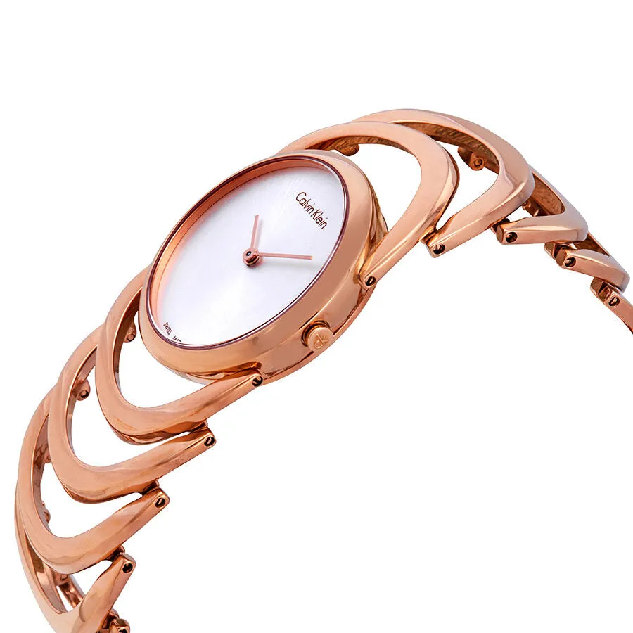 Calvin Klein Body Silver Dial Ladies Watch K4G23626