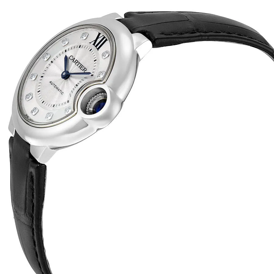 Cartier Ballon Bleu Automatic Silver Dial Diamond Ladies Watch W4BB0009