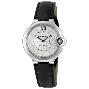 Cartier Ballon Bleu Automatic Silver Dial Diamond Ladies Watch W4BB0009