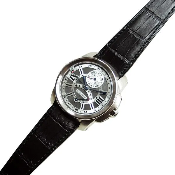 Cartier Calibre de Cartier Perpetual Calendar 18 kt White Gold Men's Watch W7100030