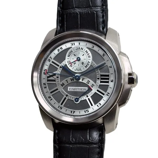 Cartier Calibre de Cartier Perpetual Calendar 18 kt White Gold Men's Watch W7100030