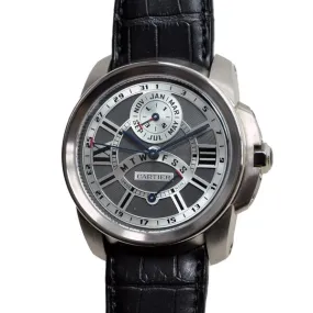 Cartier Calibre de Cartier Perpetual Calendar 18 kt White Gold Men's Watch W7100030