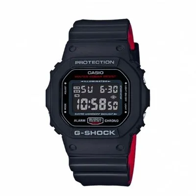 Casio G-Shock DW5600HR-1 Digital Resin Men's Watch Black and Red