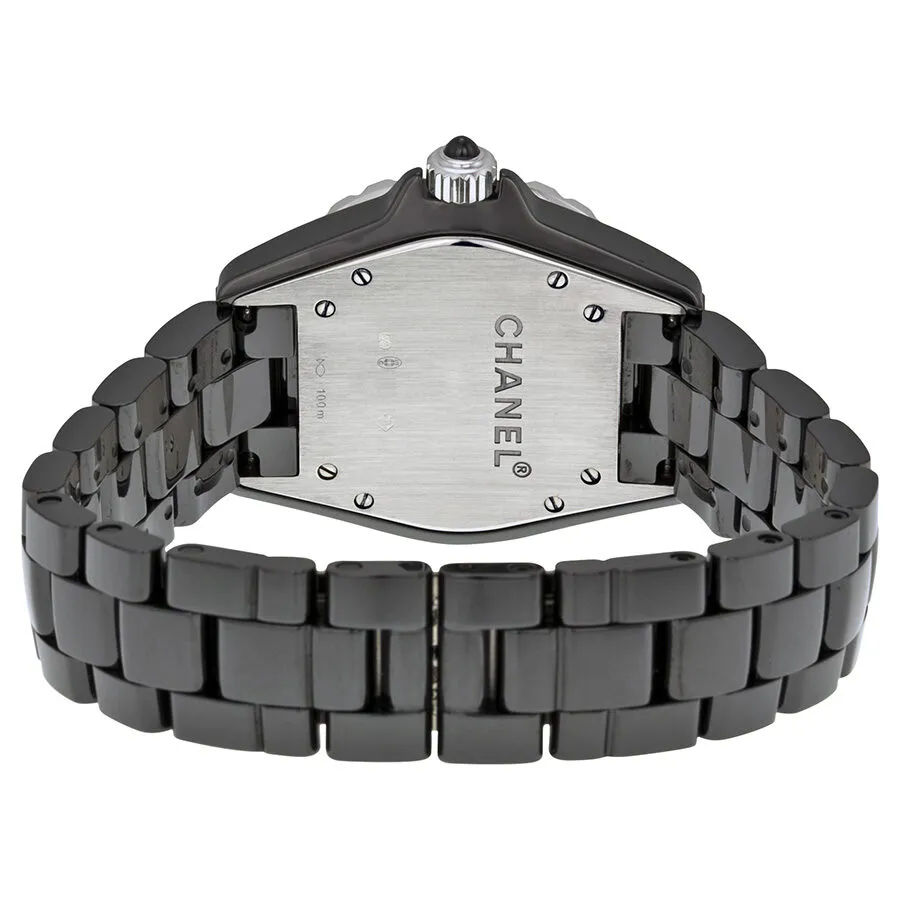 Chanel J12 Automatic Black Diamond Dial Black Ceramic Unisex Watch H2023