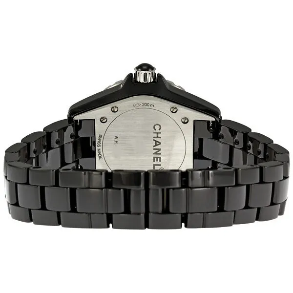 Chanel J12 Black Dial Ceramic Diamond Ladies Watch H2122