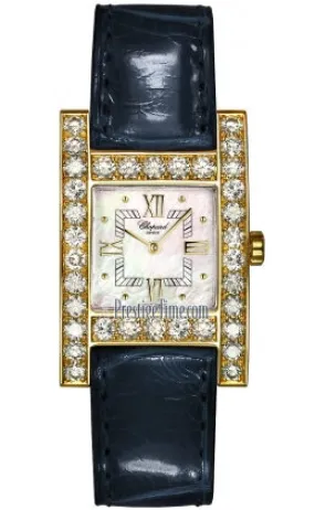 Chopard H Watch Mother of Pearl Dial Alligator Blue Leather Laides Dress Watch 106805-0001