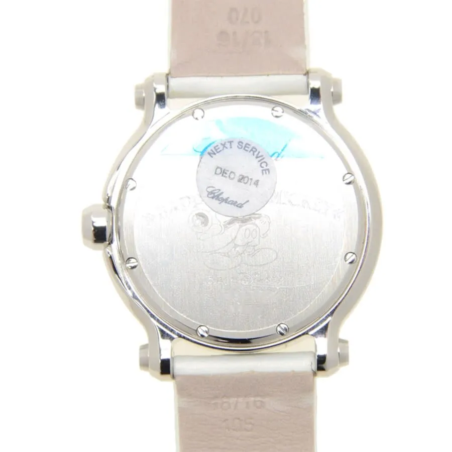 Chopard Happy Sport II Mother of Pearl Dial White Satin Ladies Watch 278475-3032