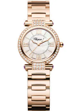 Chopard Imperiale Diamond Mother of Pearl Dial 18 kt Rose Gold Ladies Watch 384238-5004