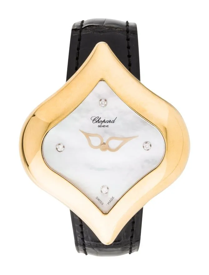 Chopard Pushkin Quartz Mother of Pearl Diamond Dial Ladies Watch 127421-0001